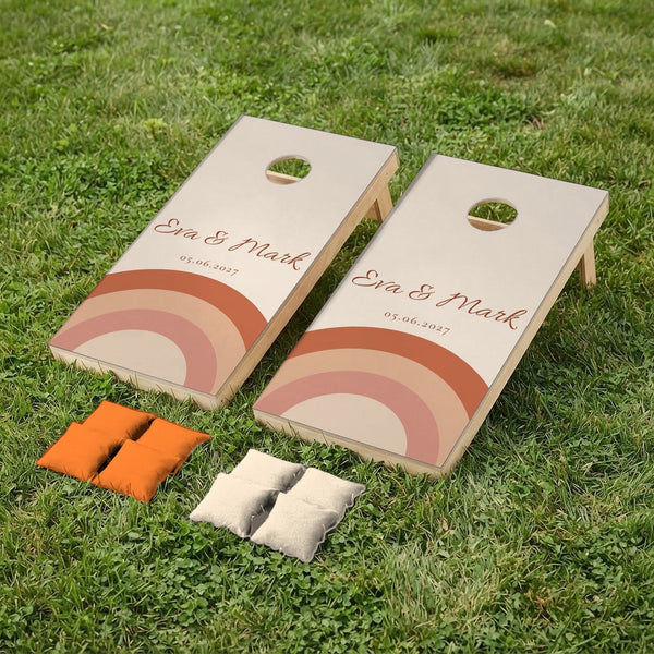 Cornhole set wedding Boho arches