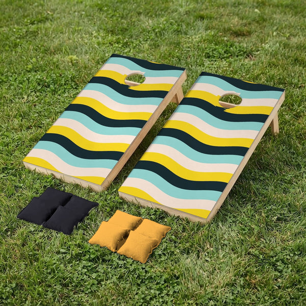Cornhole set Wavy stripes