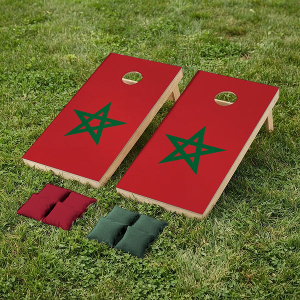 Cornhole set Moroccan flag