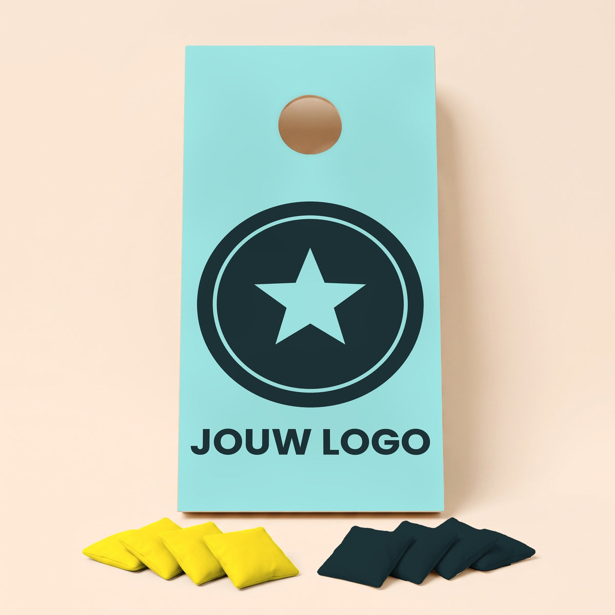 Cornholebord eigen logo Groot logo, los bord