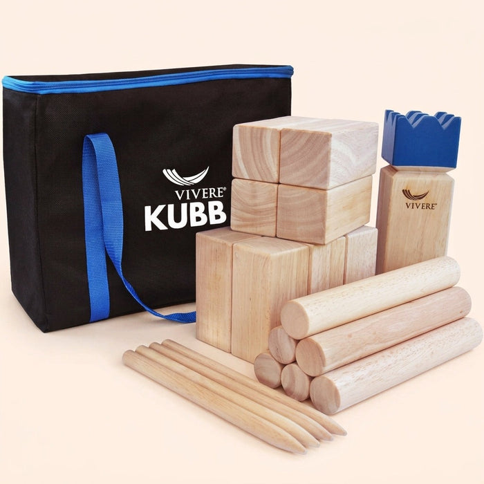 Kubb Set, Origineel Houten Werpspel (Tournament Edition)