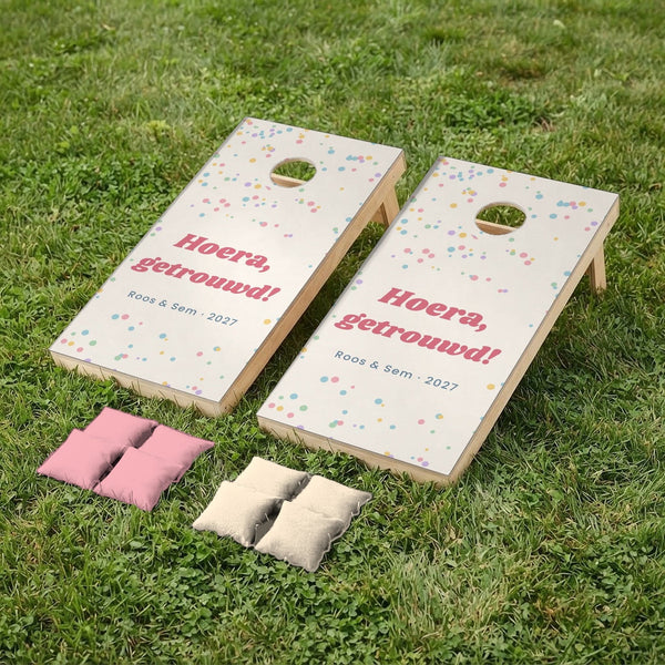 Cornholeset bruiloft Confetti feest