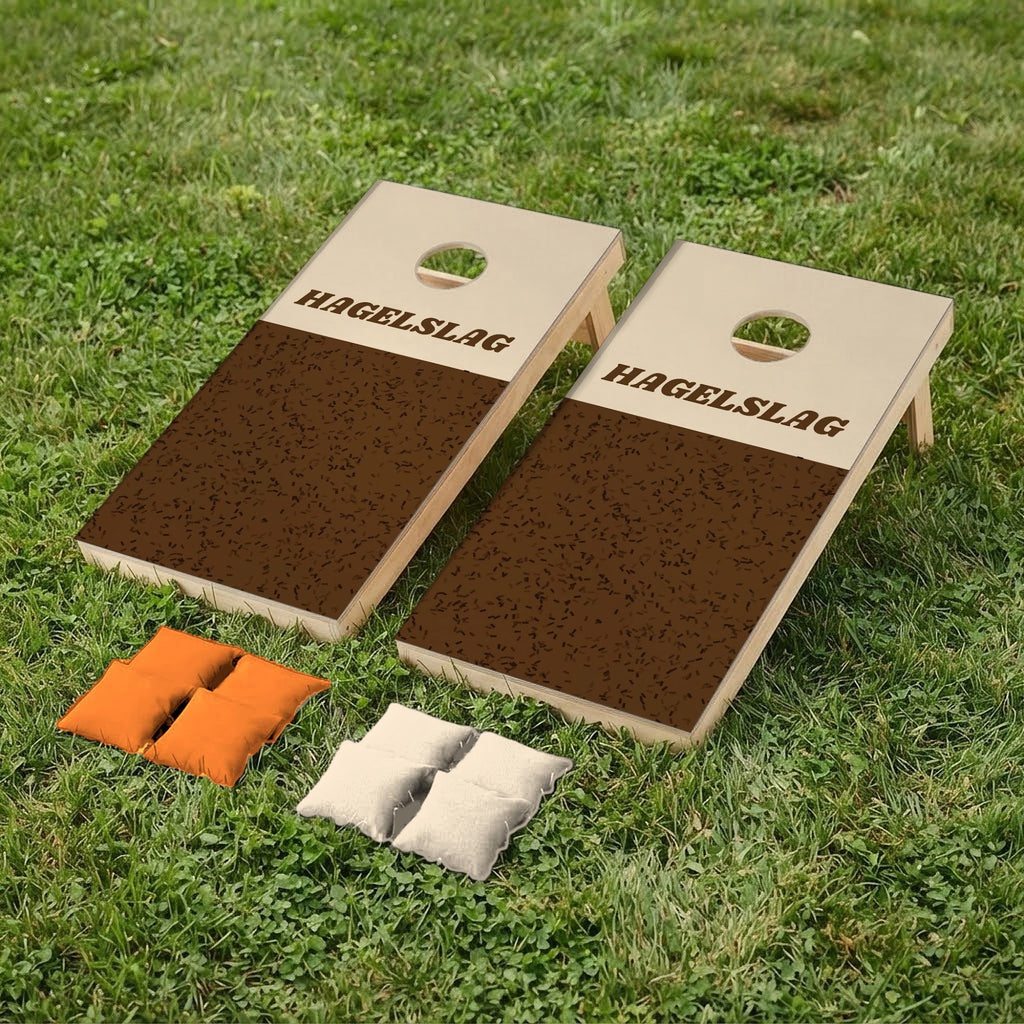 Cornholeset Hagelslag op gras