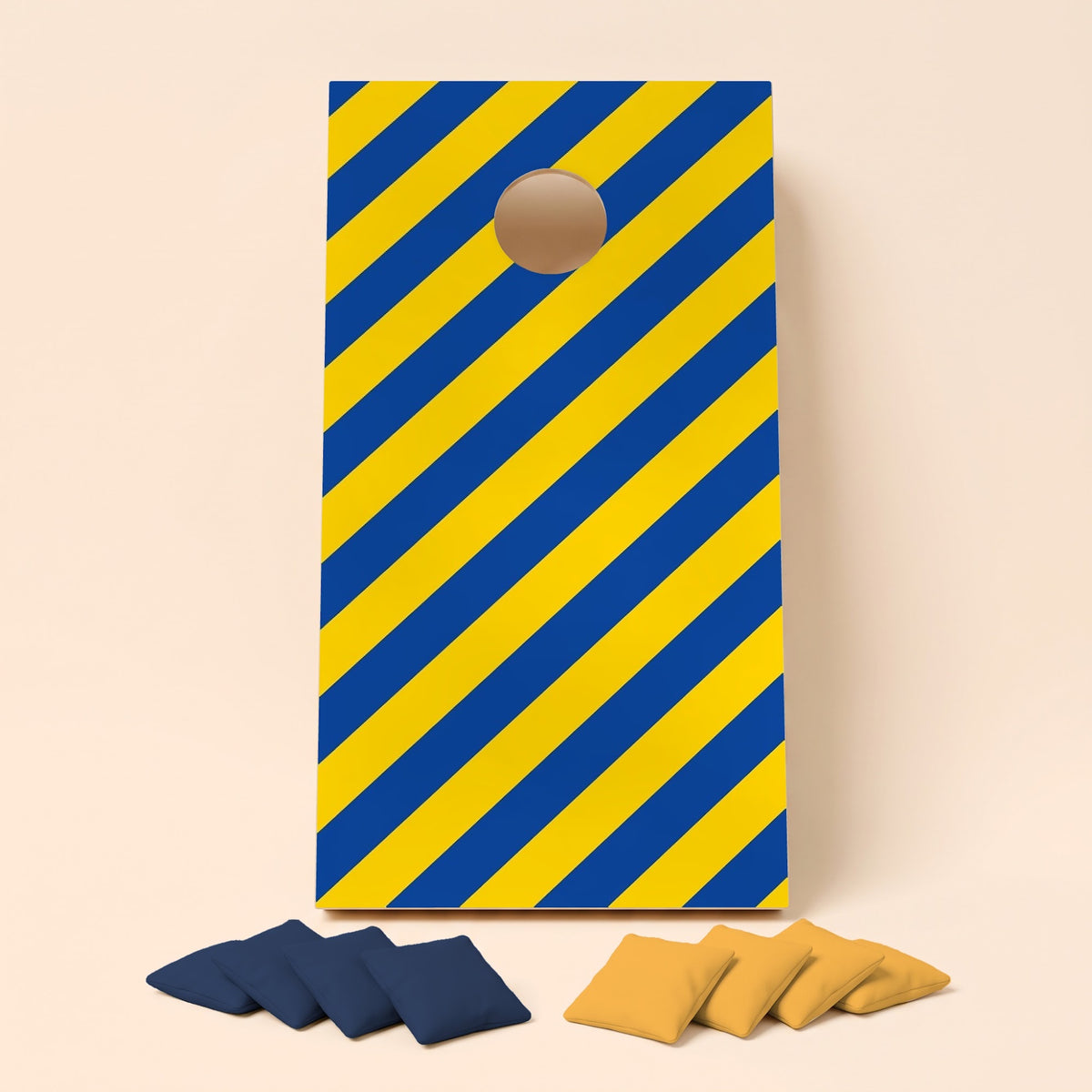 Cornholebord Clubkleuren blauw-geel, los bord zonder zakjes