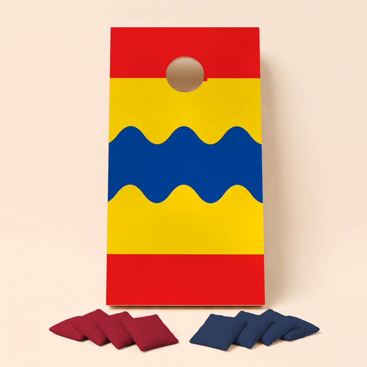 Cornholebord Overijsselse vlag, los bord zonder zakjes