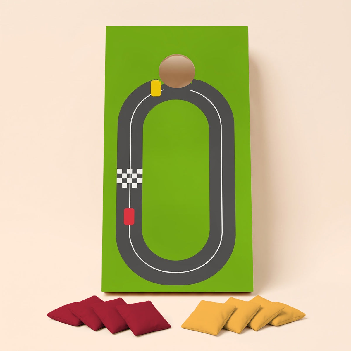 Cornholebord Racebaan, los bord zonder zakjes