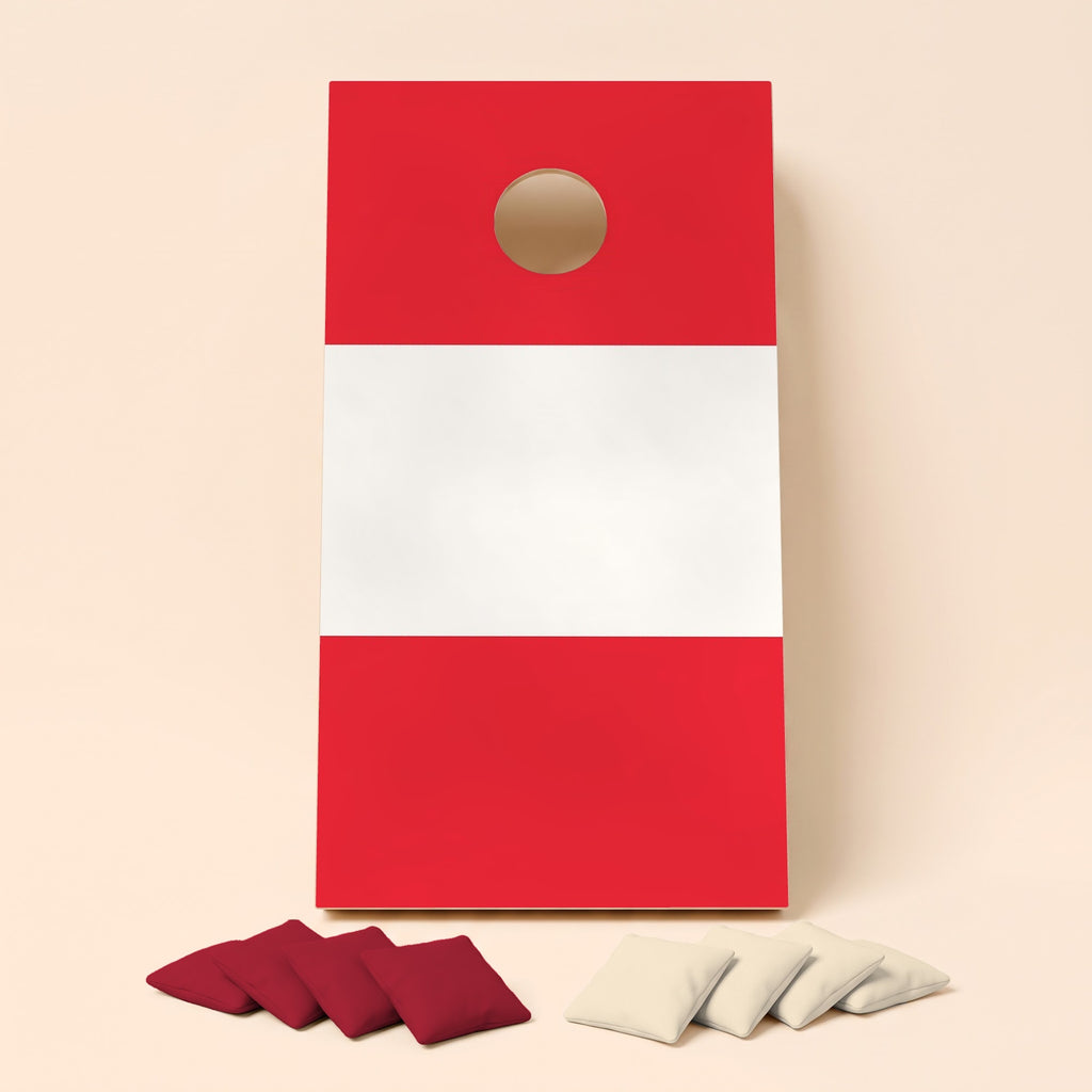 Cornholebord Oostenrijkse vlag, los bord zonder zakjes