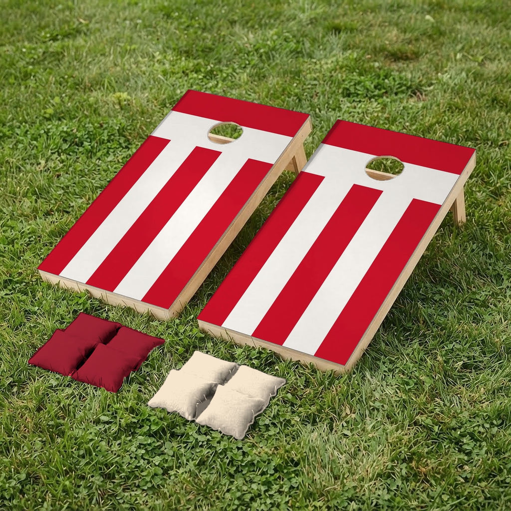 Cornholeset Eindhovense vlag op gras
