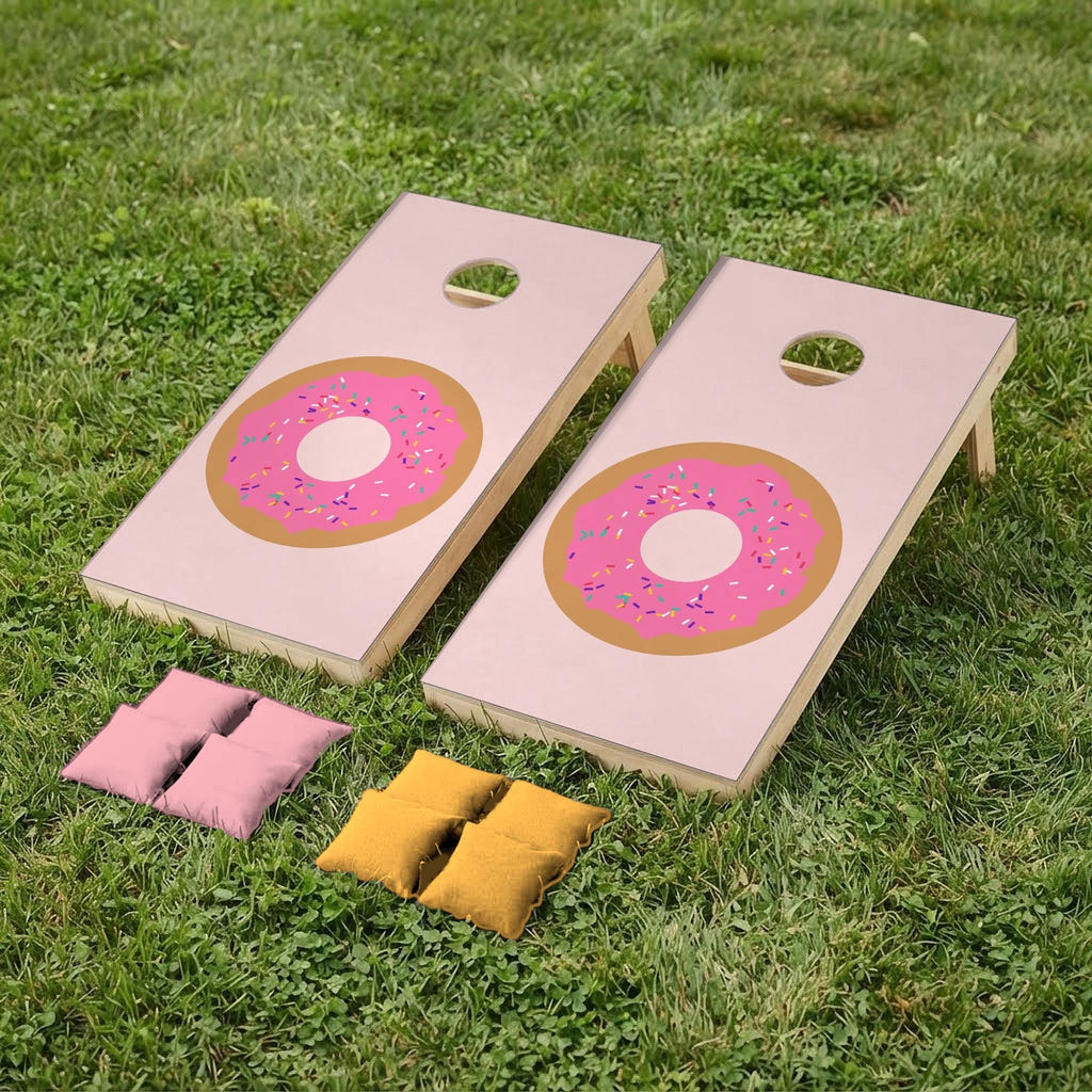 Cornholeset Donut op gras