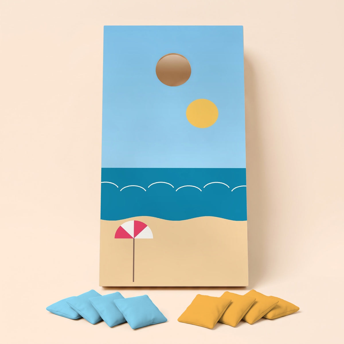 Cornholebord Strand, los bord zonder zakjes