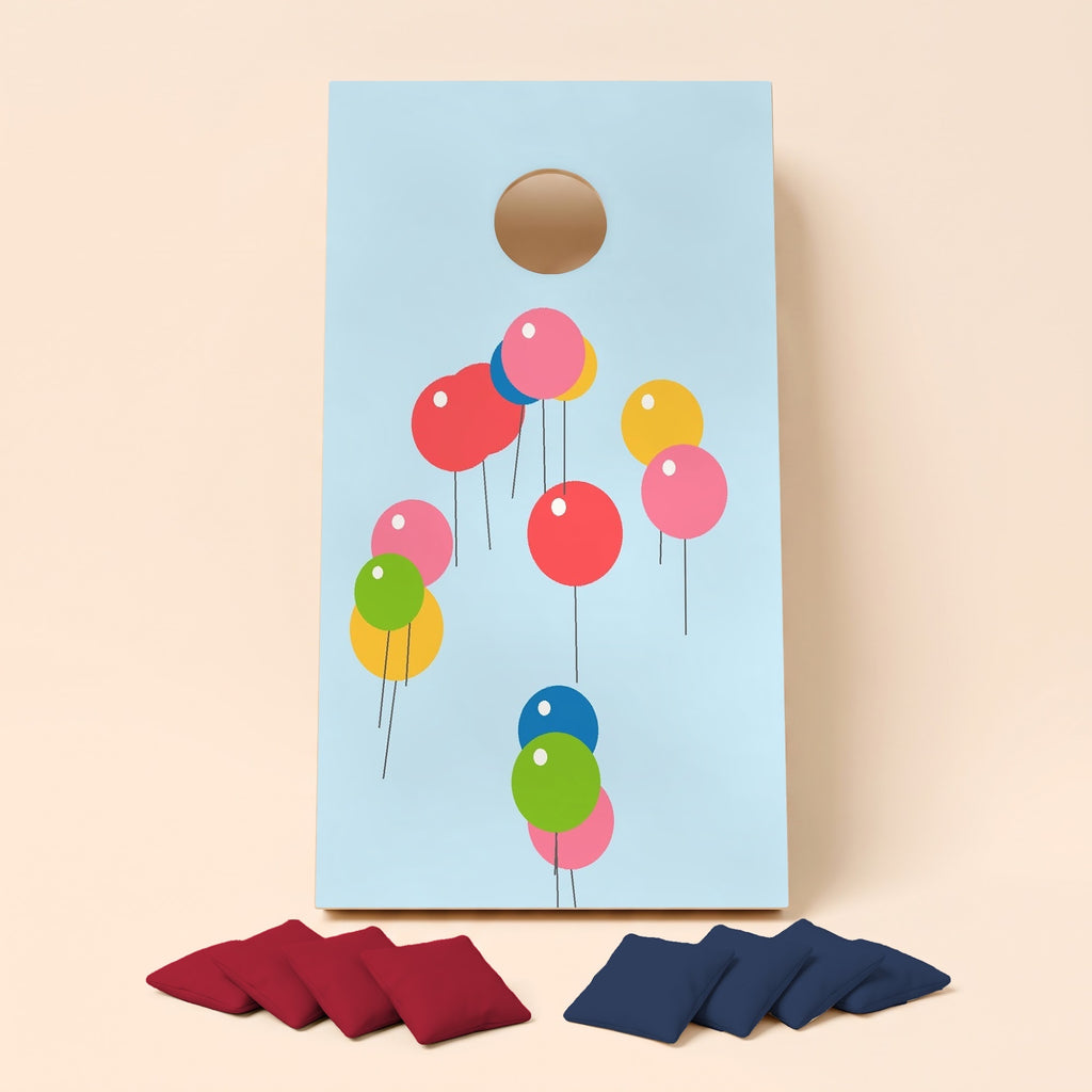 Cornholebord Ballonnen, los bord zonder zakjes