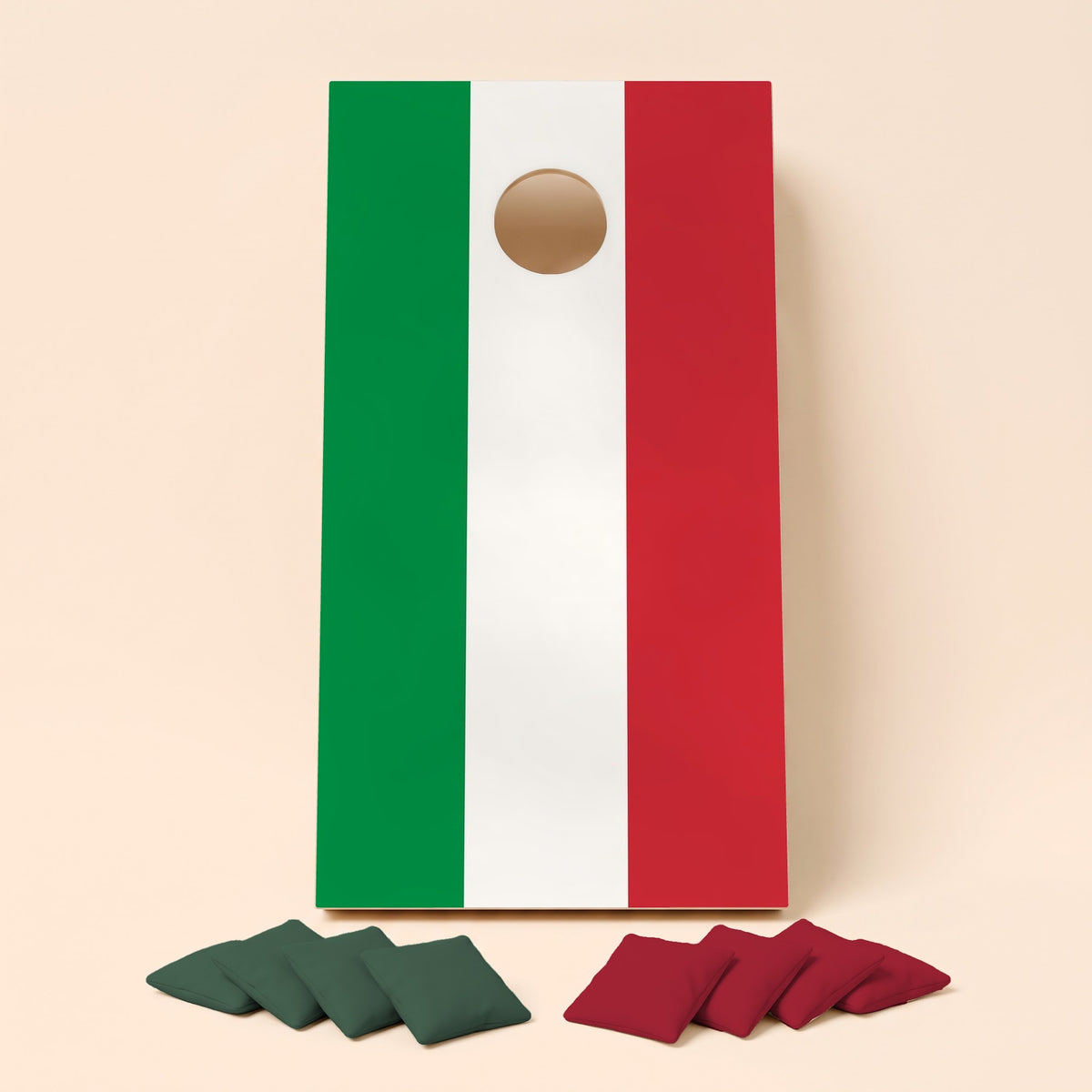 Cornholebord Italiaanse vlag, los bord zonder zakjes