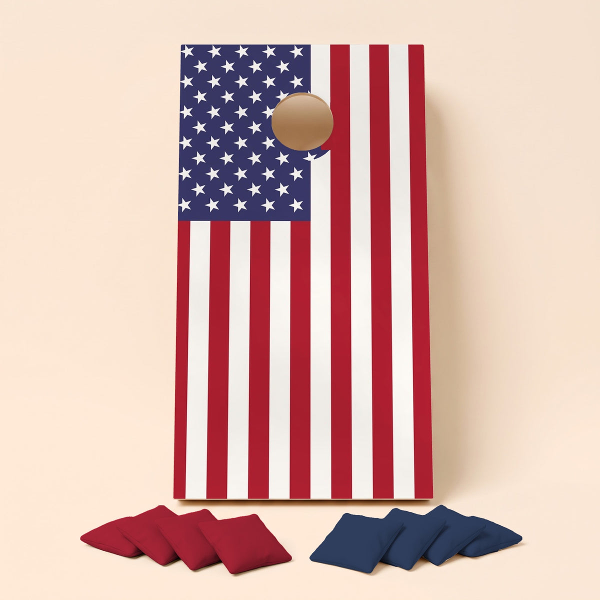 Cornholebord Amerikaanse vlag, los bord zonder zakjes