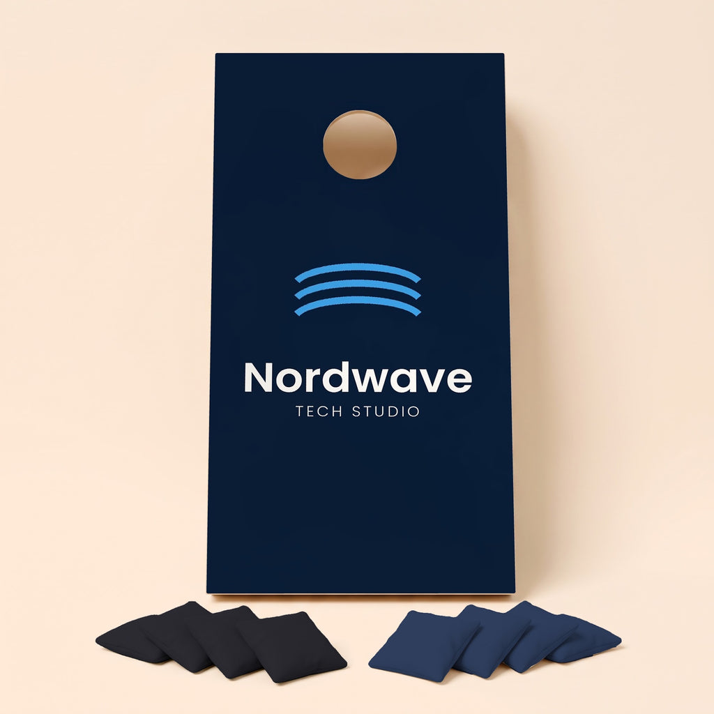 Cornholebord bedrijfslogo Nordwave, los bord zonder zakjes