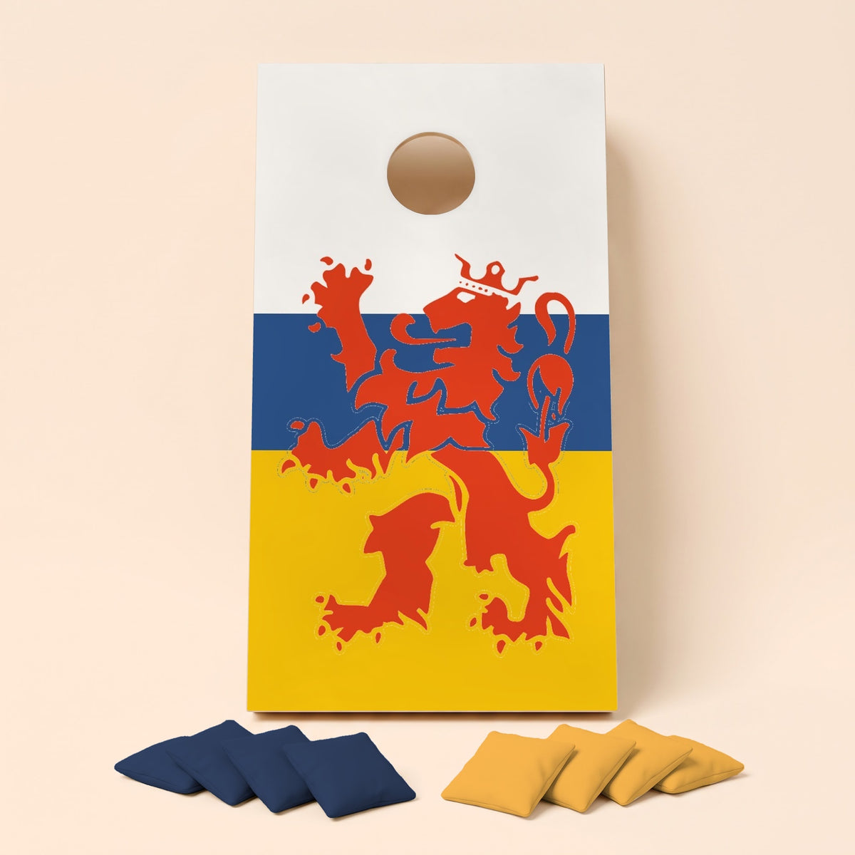 Cornholebord Limburgse vlag, los bord zonder zakjes