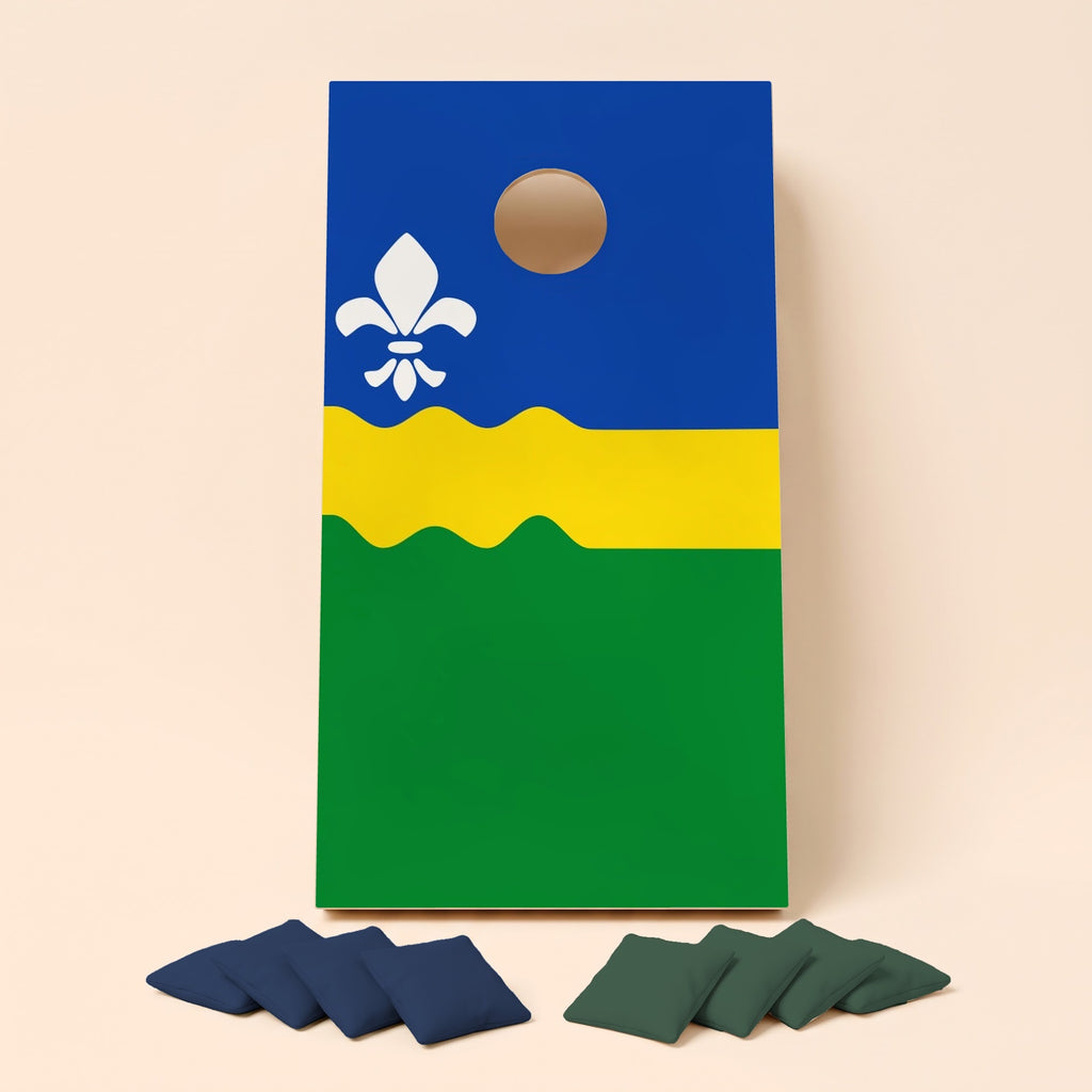 Cornholebord Flevolandse vlag, los bord zonder zakjes