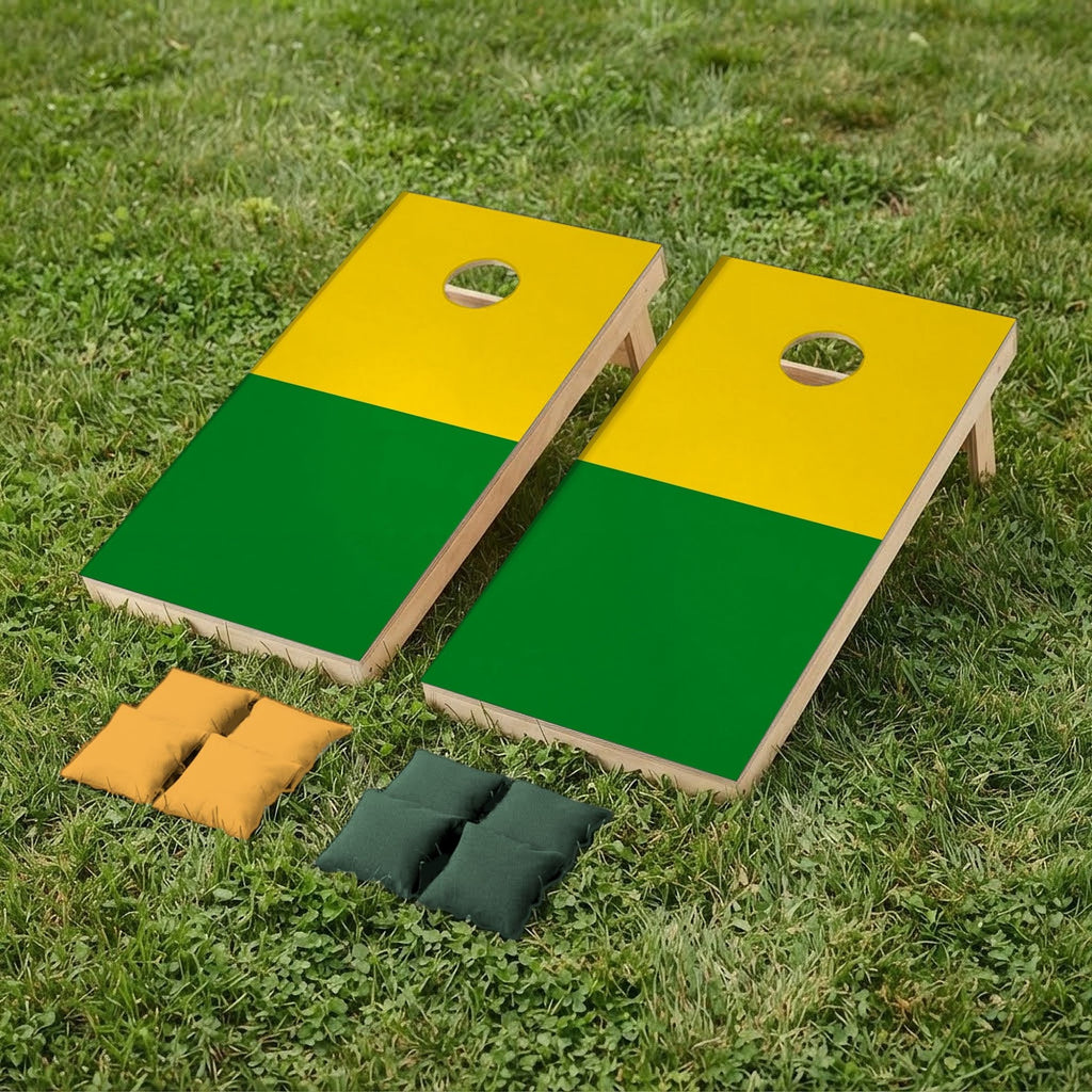 Cornholeset Haagse vlag op gras