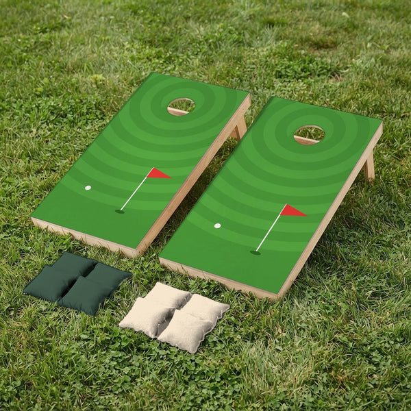 Cornholeset Golf green
