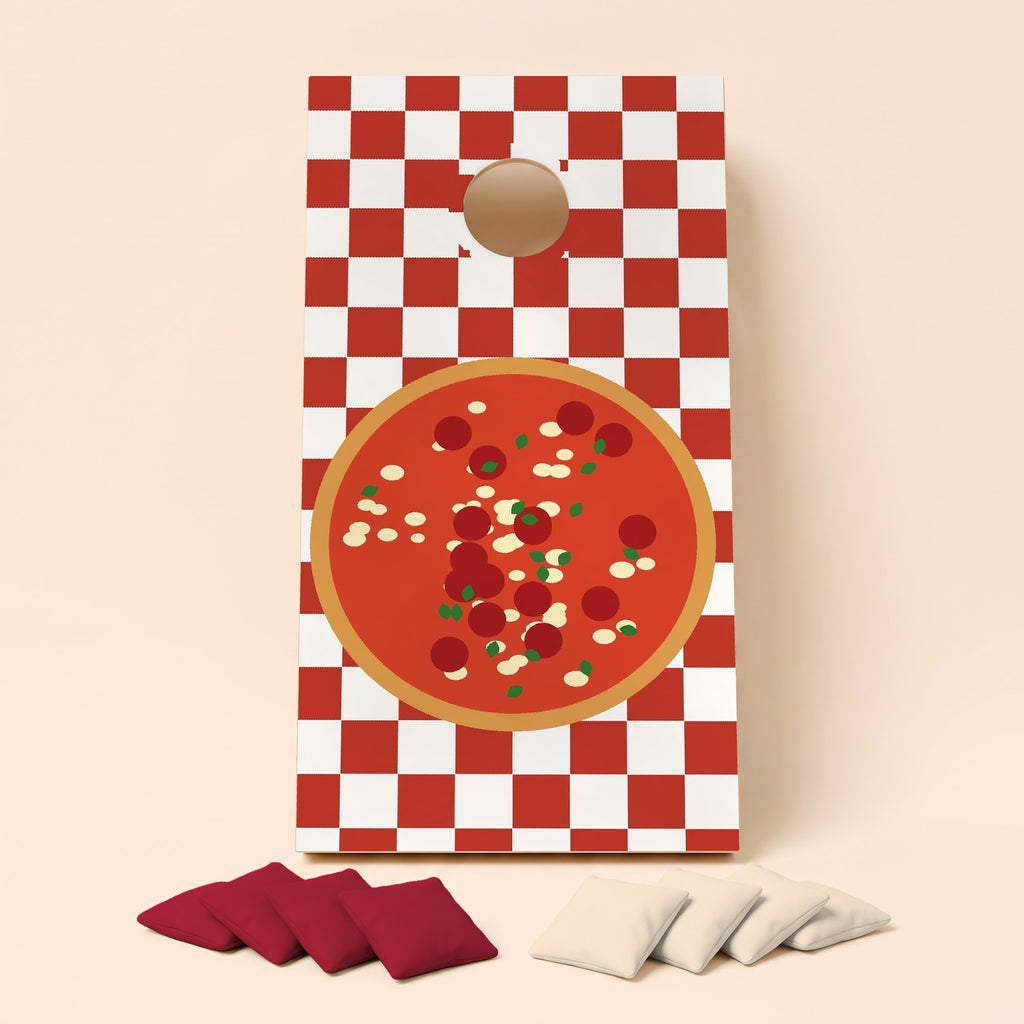 Cornholebord Pizza, los bord zonder zakjes