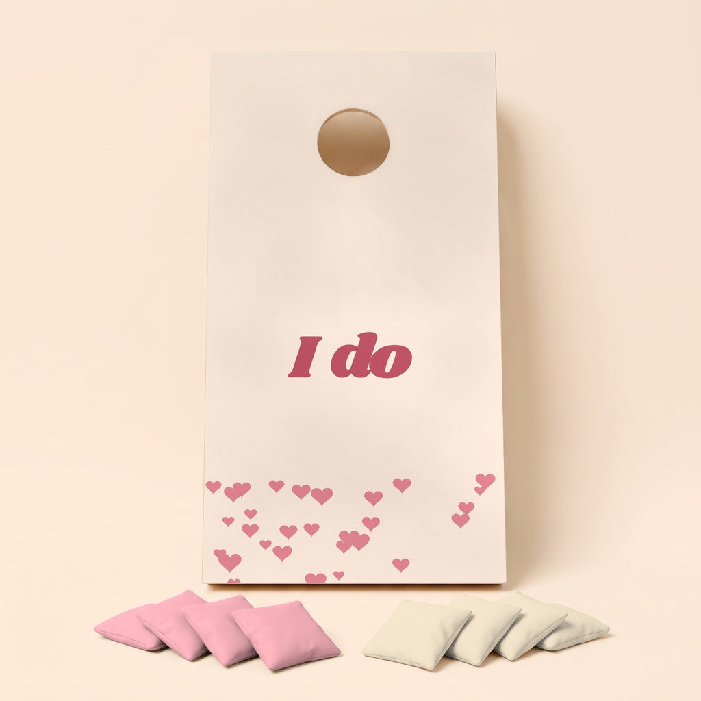 Cornholebord bruiloft I do en Me too, los bord zonder zakjes