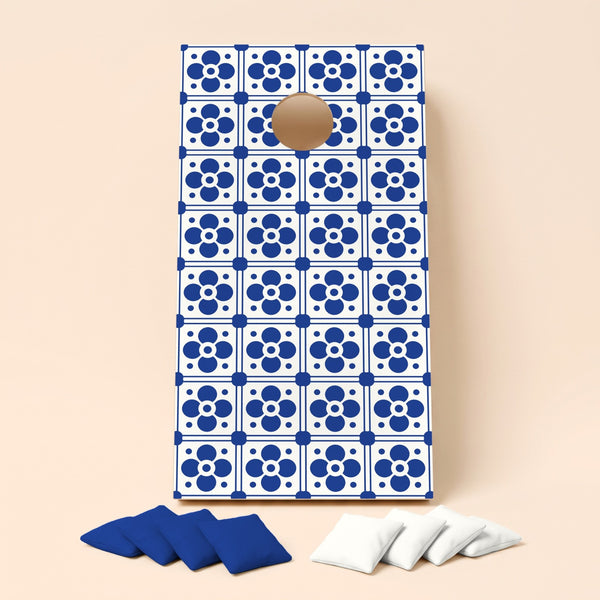 Cornholeset Delfts blauw