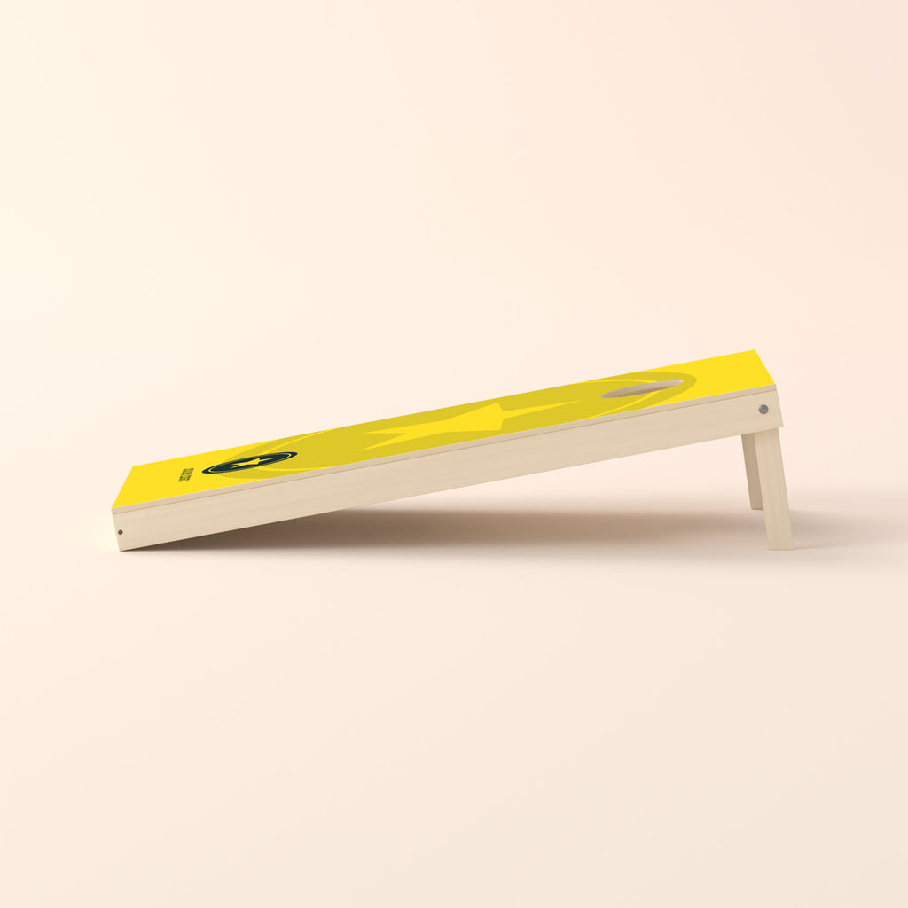 Cornholebord eigen logo Watermerk, zijaanzicht