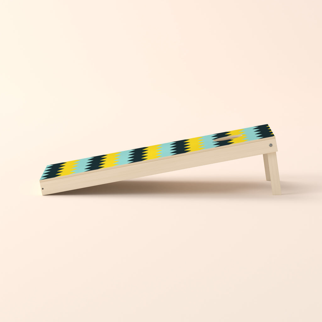 Cornholebord Zigzag, zijaanzicht