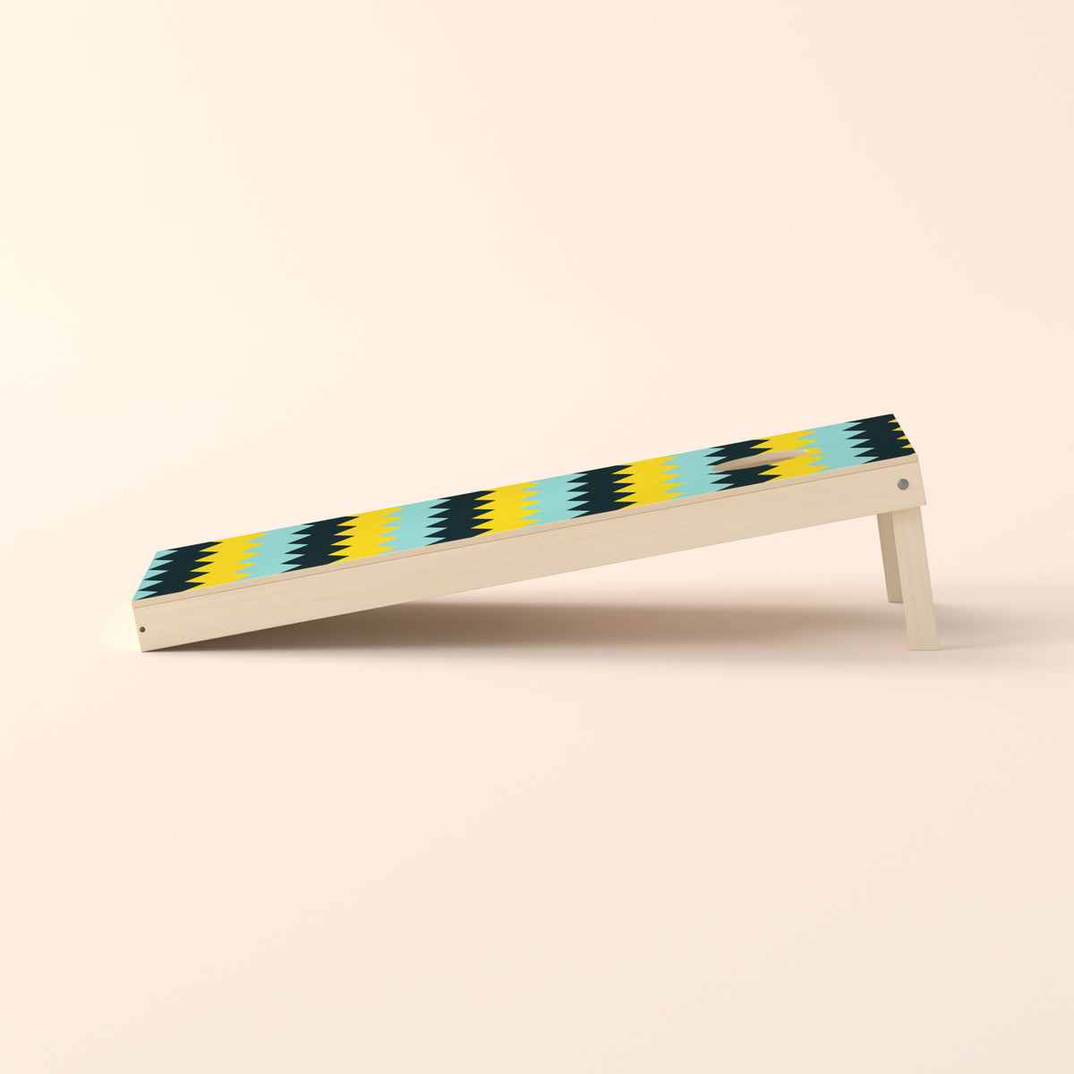 Cornholebord Zigzag, zijaanzicht