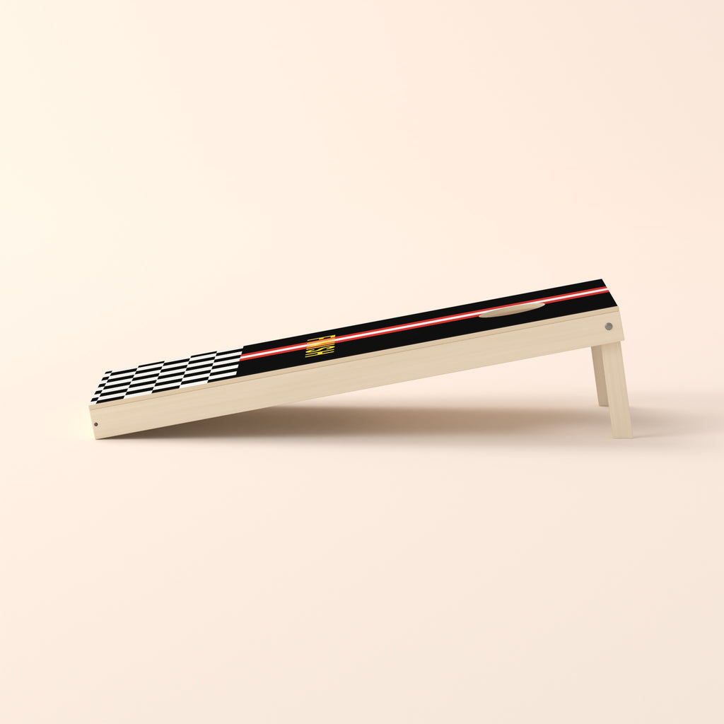 Cornholebord Finish, zijaanzicht
