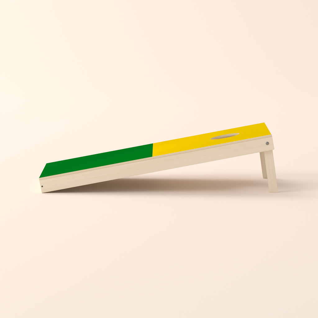 Cornholebord Haagse vlag, zijaanzicht