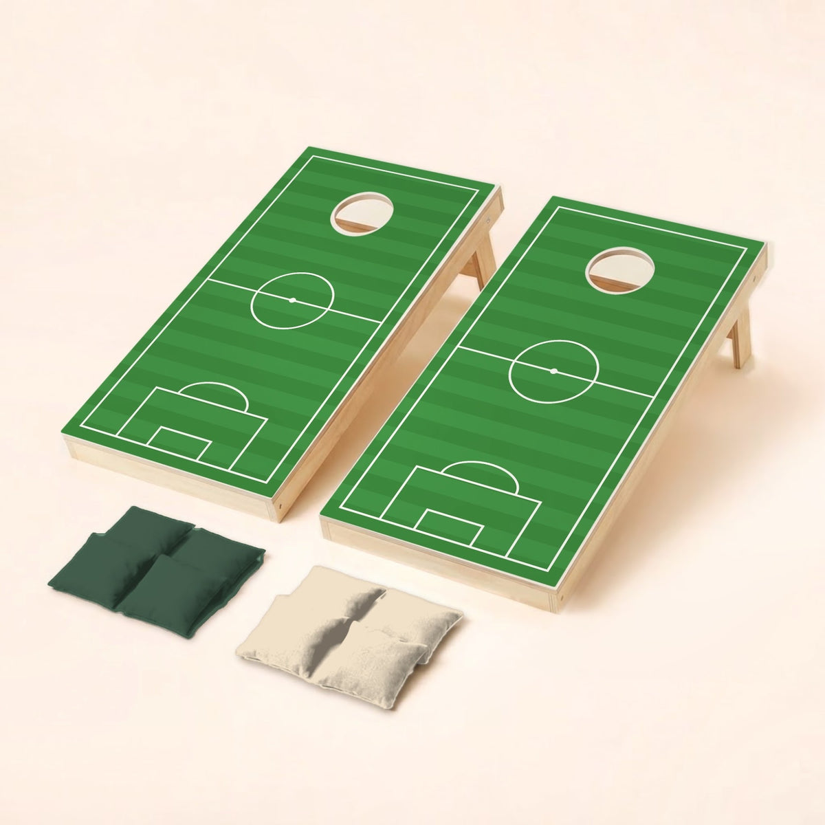 Cornholeset Voetbalveld
