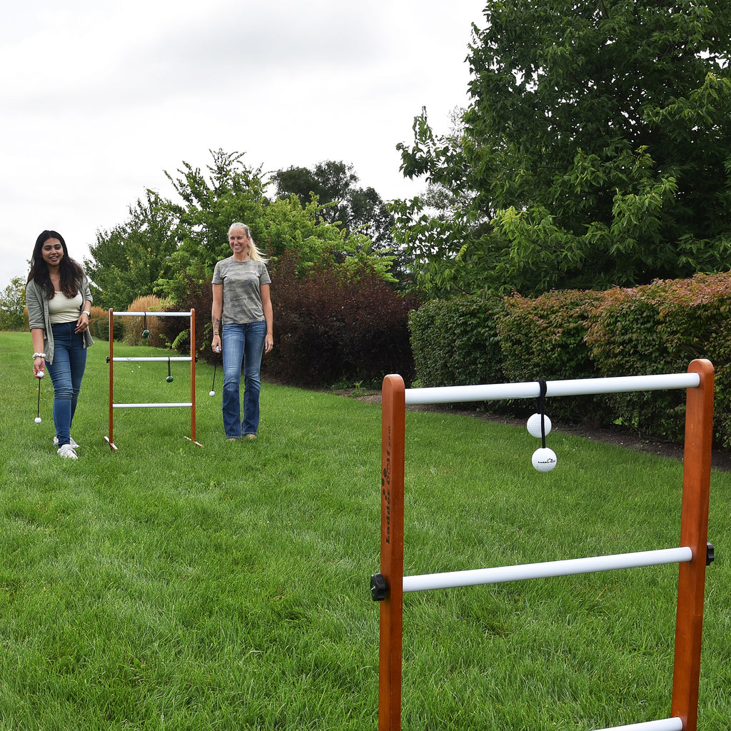 Laddergolf spelers in actie