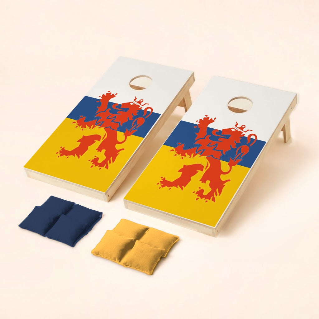 Cornholeset met Limburgse vlag
