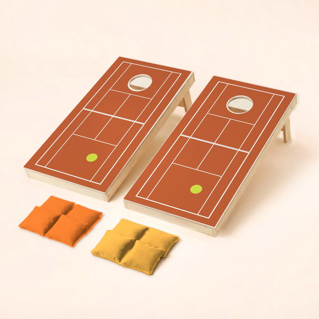 Cornholeset Tennisbaan