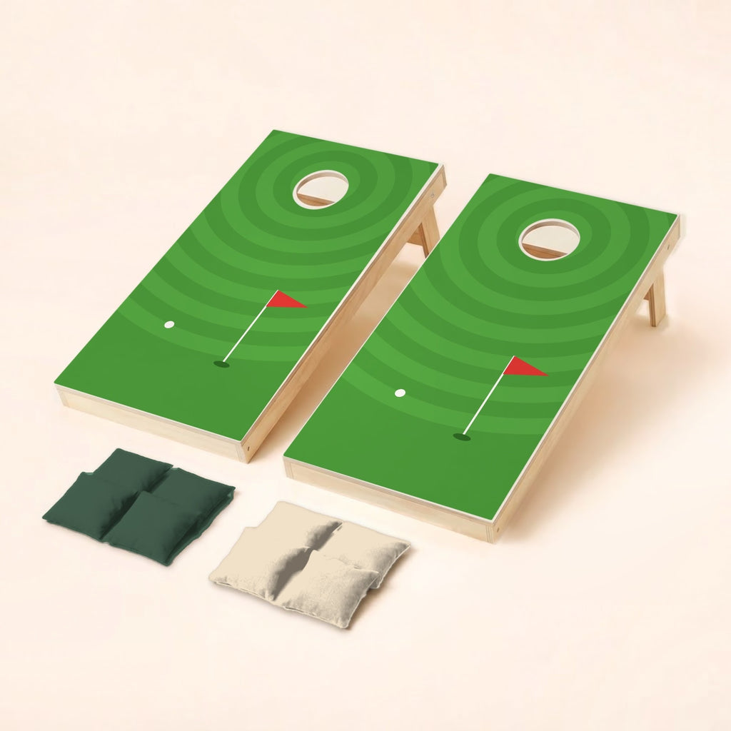 Cornholeset Golf green
