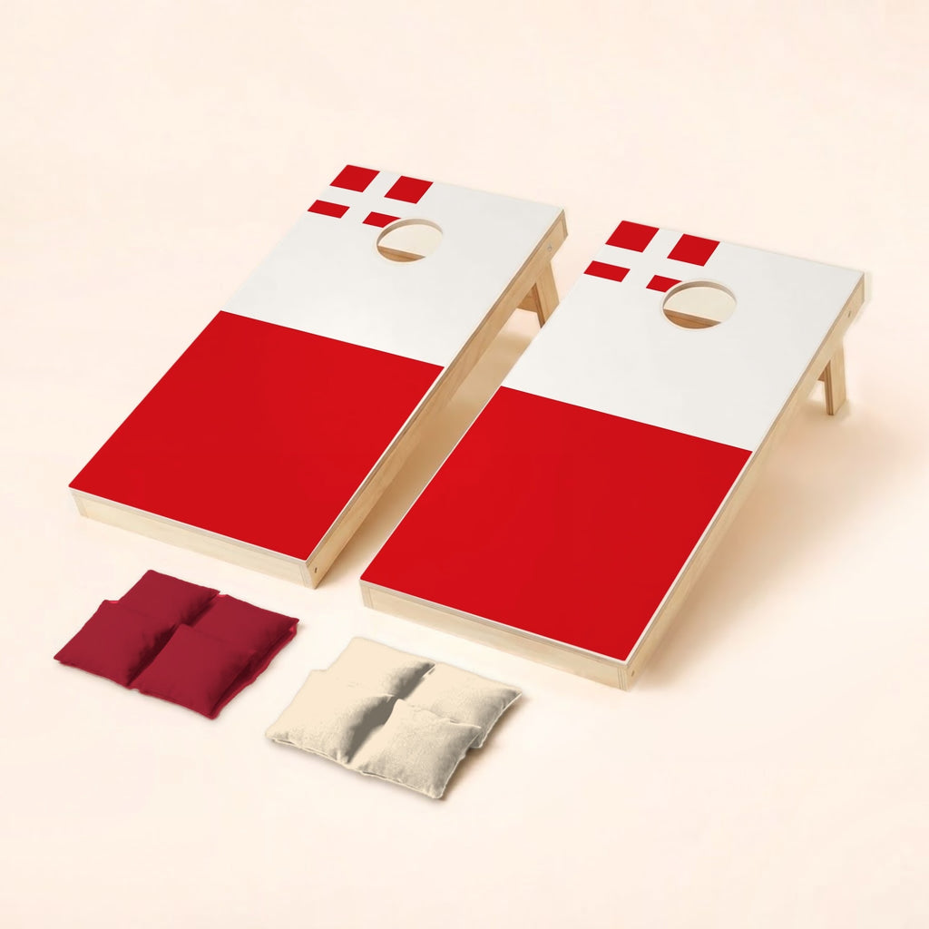 Cornholeset met Utrechtse vlag