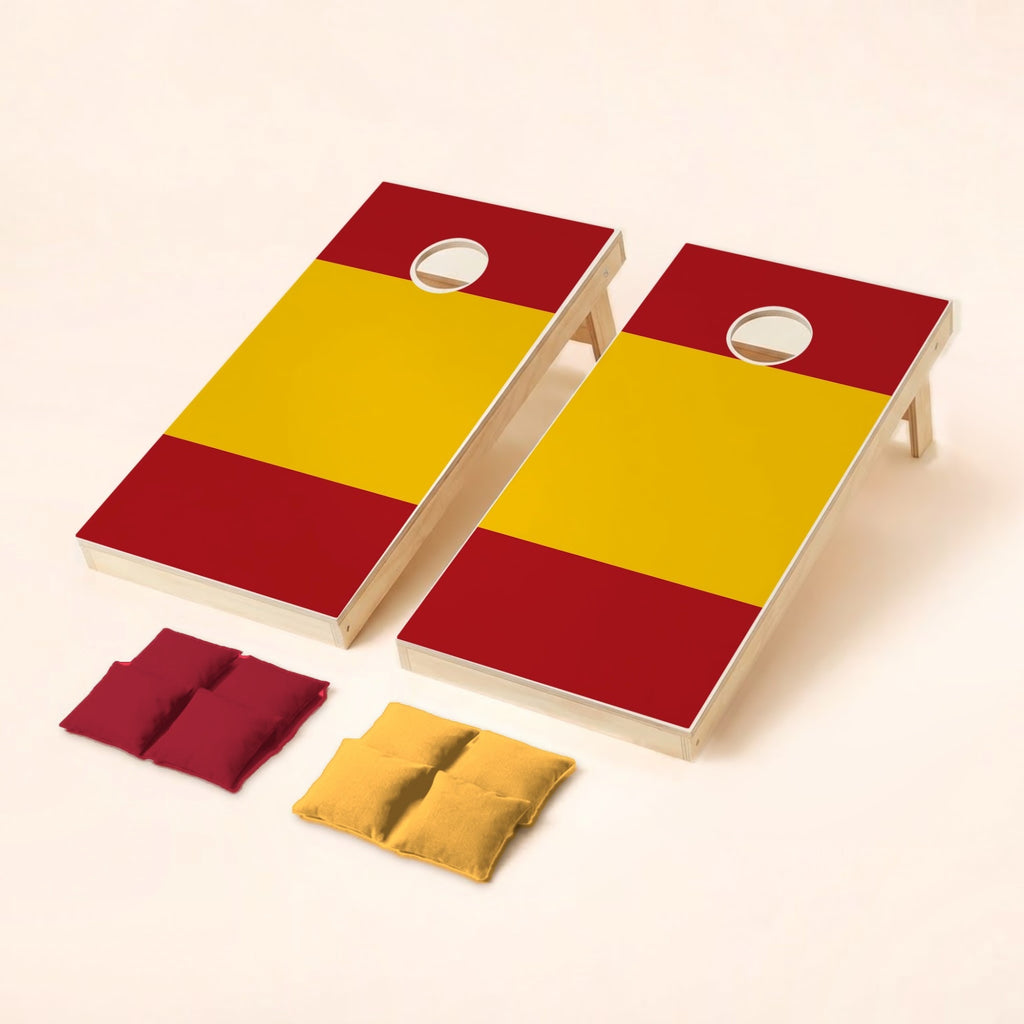 Cornholeset met Spaanse vlag