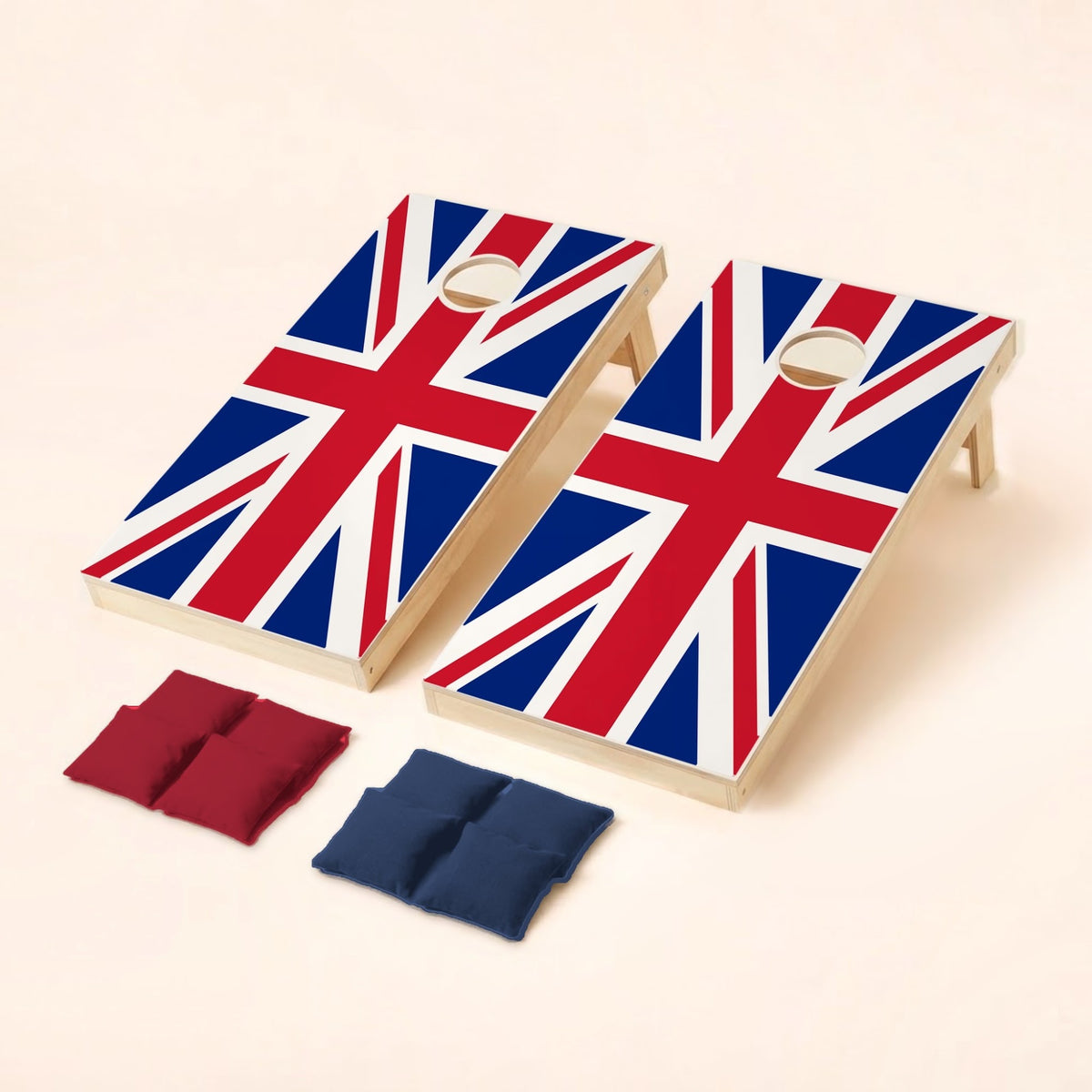 Cornholeset met Britse vlag