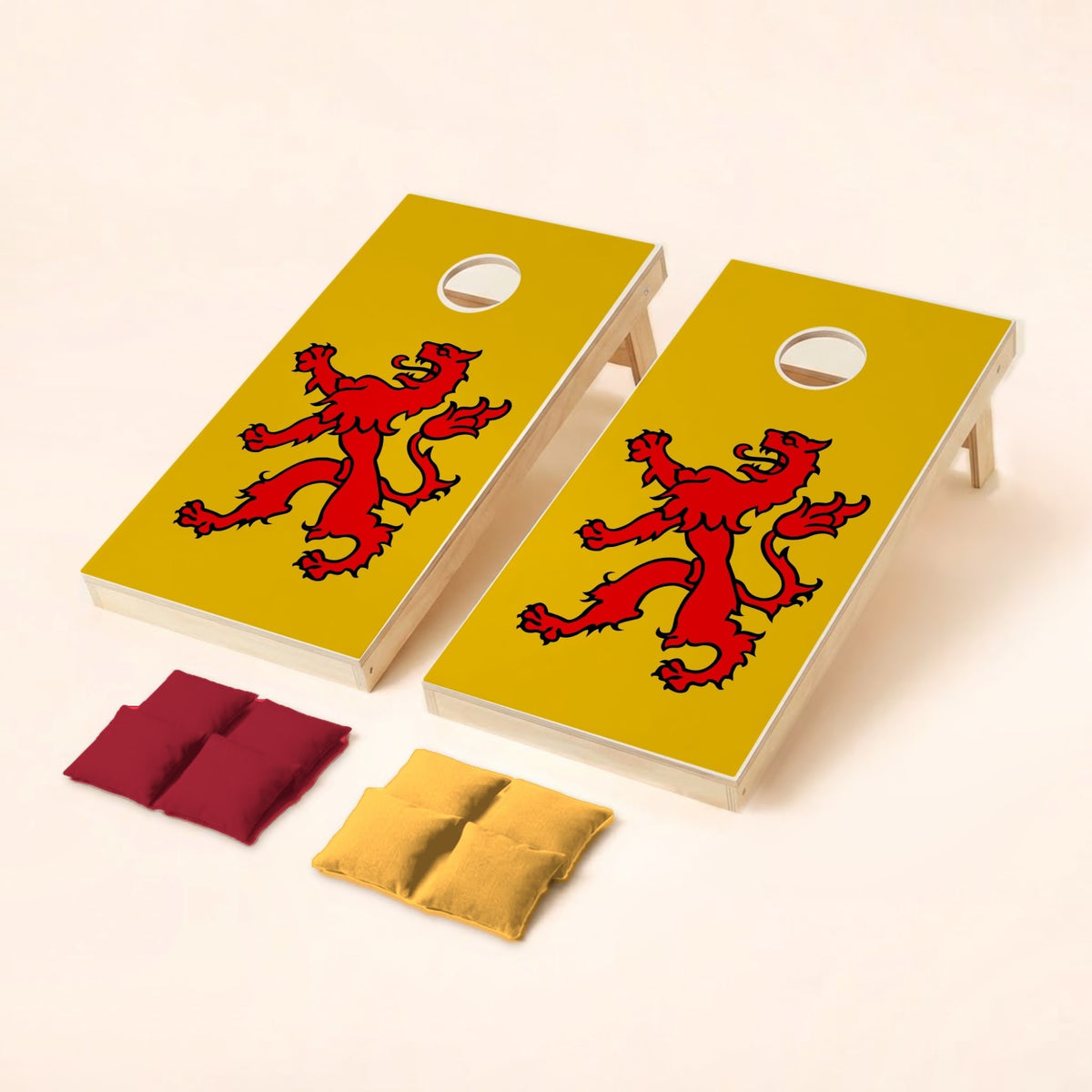 Cornholeset met de vlag van Zuid-Holland