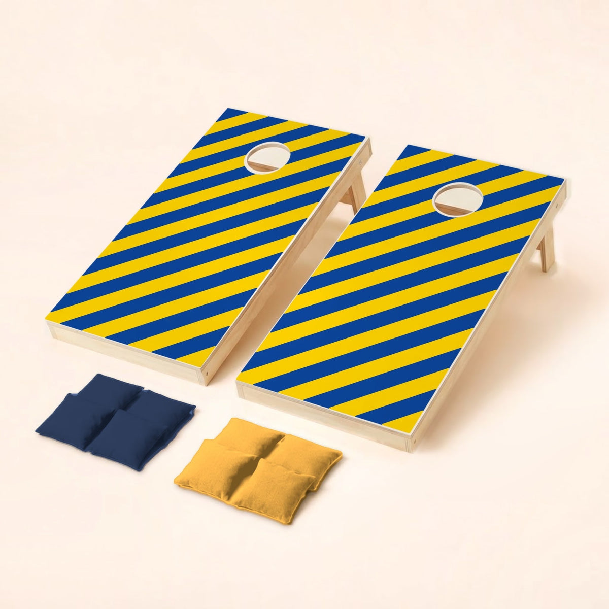 Cornholeset Clubkleuren blauw-geel