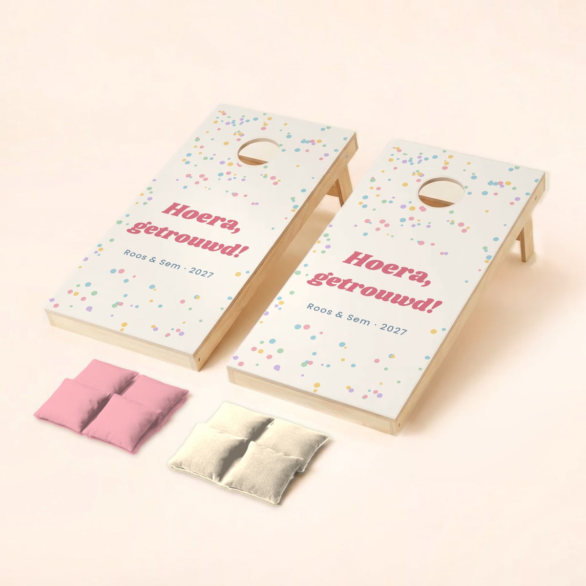 Cornholeset bruiloft Confetti feest